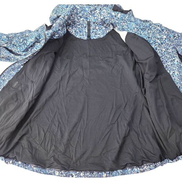Lululemon Gather Me Slightly Athletic Rain Jacket Womens 4 Water Resistant Blue